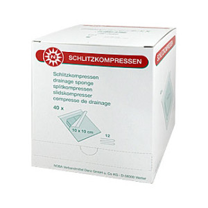 Schlitzkompressen 10x10 cm Steril 12fach