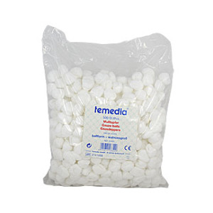 Mulltupfer Walnussgro&szlig; 20-f&auml;dig Unsteril Ballf&ouml;rmig