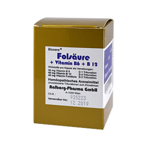 Fols&auml;ure + Vitamin B 6 + B 12 Komplex Kapseln
