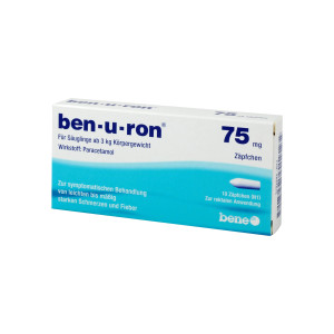ben-u-ron 75 mg Z&auml;pfchen f&uuml;r S&auml;uglinge ab 3kg