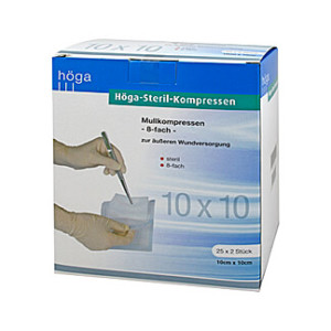 H&ouml;ga Steril Kompressen 10 x 10 cm 8 fach
