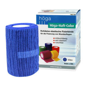 H&ouml;ga Haft Color Fixierbinde 8cm x 4m blau