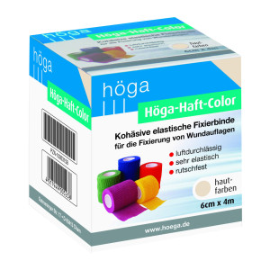 H&ouml;ga Haft Color Fixierbinde 6cm x 4m hautfarben