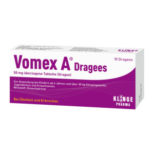 Vomex A Dragees 50 mg &uuml;berzogene Tabletten