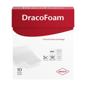 DracoFoam Schaumstoff Wundauflage 10 x 20 cm