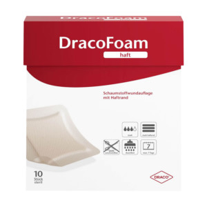 DracoFoam haft Schaumstoffwundauflage 12,5 x 12,5 cm