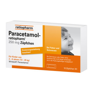 Paracetamol-ratiopharm 250 mg Z&auml;pfchen