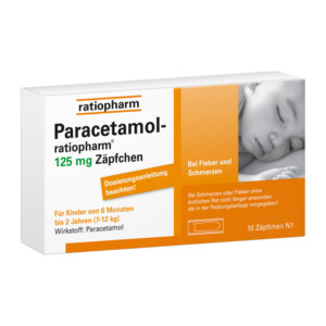 Paracetamol-ratiopharm 125 mg S&auml;uglings-Z&auml;pfchen
