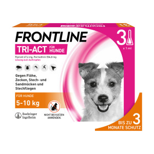 Frontline Tri-Act L&ouml;sung zum Auftropfen f&uuml;r Hunde 5-10 kg