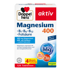 Doppelherz aktiv Magnesium 400+B1+B6+B12 Fols&auml;ure
