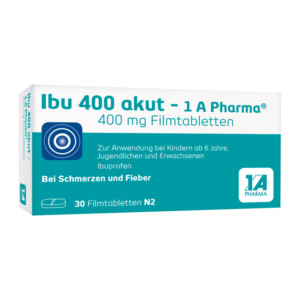 Ibu 400 akut - 1 A Pharma bei Schmerzen und Fieber