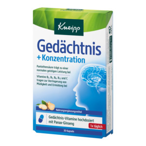 Kneipp Ged&auml;chtnis+Konzentration Kapseln