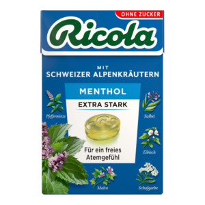 Ricola Menthol-Bonbons extra stark ohne Zucker