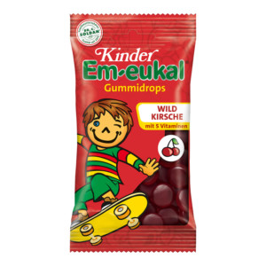 Kinder Em-eukal zuckerhaltige Gummidrops Wildkirsche