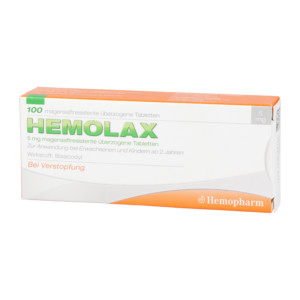 Hemolax 5 mg magensaftresistente &uuml;berzogene Tabletten