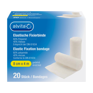 Alvita Elastische Fixierbinde 8 cm x 4 m