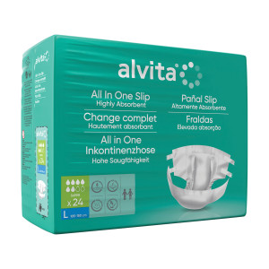 Alvita All-in-One Inkontinenzhose Super L Tag