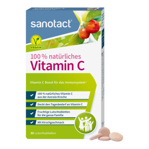 Sanotact 100 % nat&uuml;rliches Vitamin C Lutschtabletten