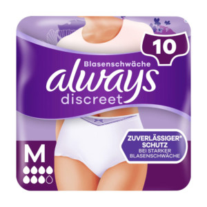 Always Discreet Inkontinenz H&ouml;schen Plus Gr&ouml;&szlig;e M