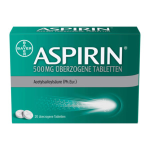 Aspirin 500 mg &Uuml;berzogene Tabletten