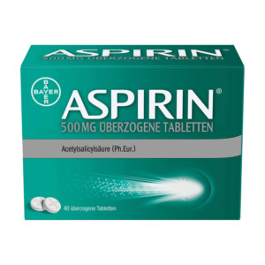 Aspirin 500 mg &Uuml;berzogene Tabletten