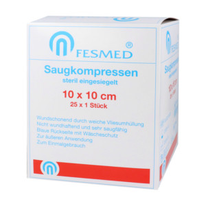 Saugkompressen 10 x 10 cm steril