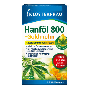 Klosterfrau Hanf&ouml;l 800 + Goldmohn Weichkapseln