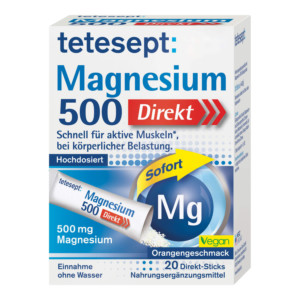 Tetesept Magnesium 500 Direkt Sticks