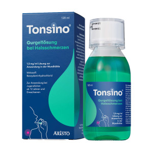 Tonsino Gurgell&ouml;sung bei Halsschmerzen