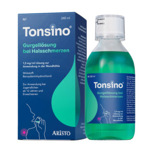 Tonsino Gurgell&ouml;sung bei Halsschmerzen