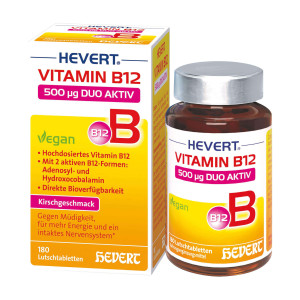 Vitamin B12 Hevert 500 &micro;g Duo Aktiv Lutschtabletten