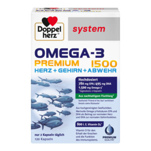 Doppelherz system Omega-3 Premium 1500 Herz+Gehirn+Abwehr