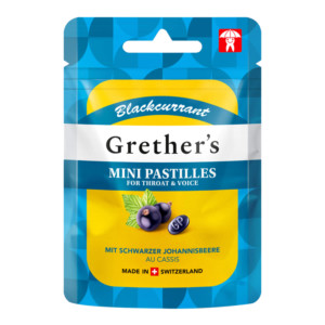 Grethers Pastilles Blackcurrant Mini zuckerfrei