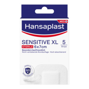 Hansaplast Sensitive Wundverband XL steril 6 x 7 cm