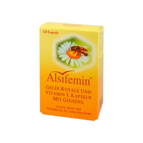 Alsifemin Gel&eacute;e Royale und Vitamin E Kapseln mit Ginseng