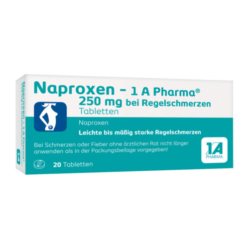 Naproxen 1A Pharma 250 mg bei Regelschmerzen Tabletten