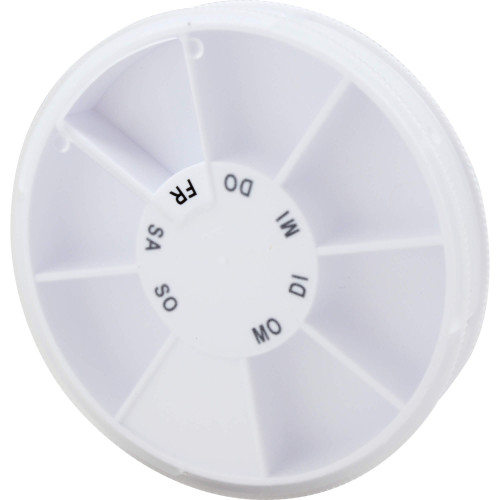 Tablettenspender Icron, 7-F&auml;cher mit transparentem Deckel