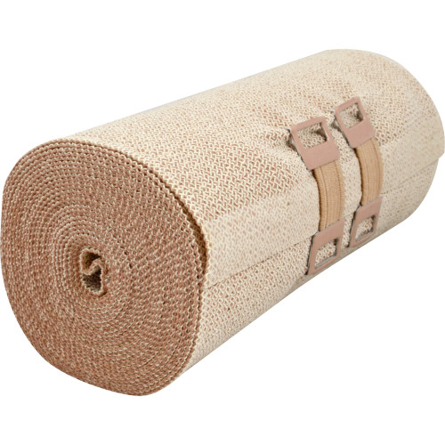 Kompressionsbinde 10cm x 5m mit kurzem Zug hautfarben