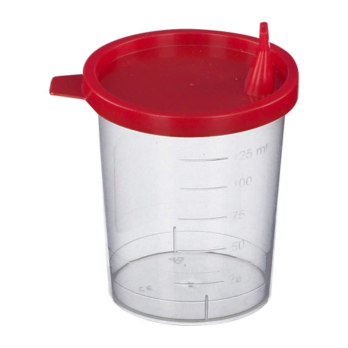 Urinbecher mit Schnappdeckel