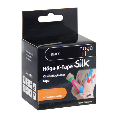 H&ouml;ga-K-Tape Silk 5cm x 5m black kinesiologischer Tape