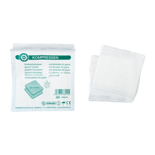 Mullkompressen steril 10 cm x 10 cm, 8fach