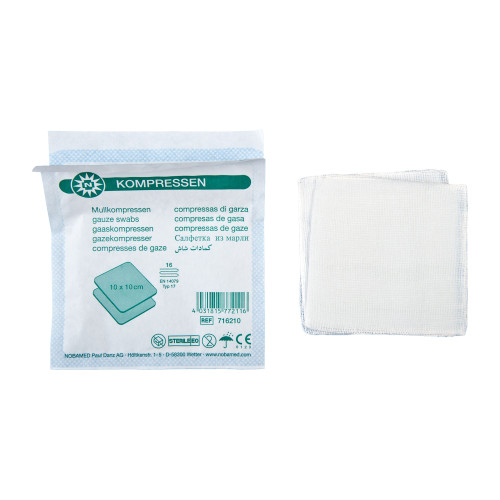 Mullkompressen steril 10 cm x 10 cm, 16fach