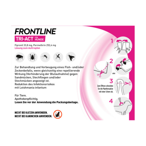 Frontline Tri-Act L&ouml;sung zum Auftropfen f&uuml;r Hunde 2-5 kg