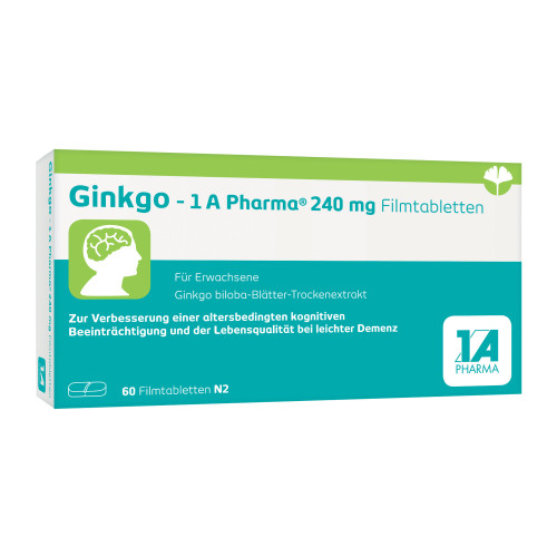 Ginkgo 1 A Pharma 240 mg zur nat&uuml;rlichen Ged&auml;chtnisst&auml;rkung