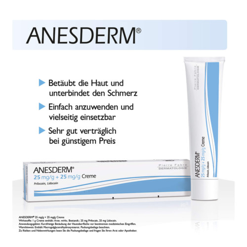 Anesderm 25 mg/g + 25 mg/g Creme