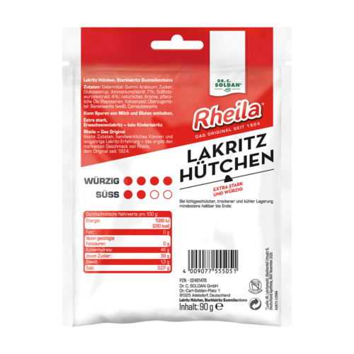 Rheila Lakritz H&uuml;tchen mit Zucker