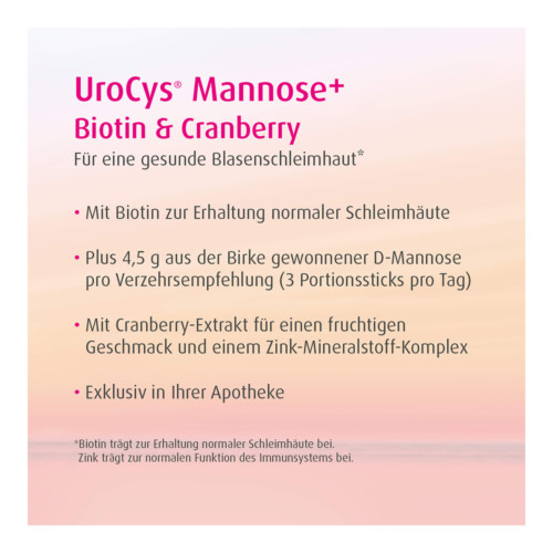 UroCys Mannose+ Sticks