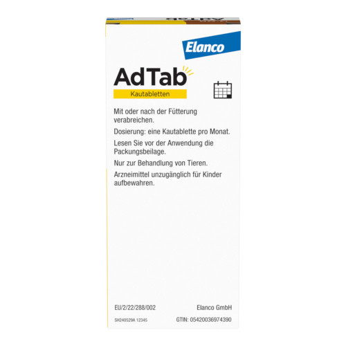 AdTab Kautabletten f&uuml;r Hunde von 1,3 bis 2,5 kg