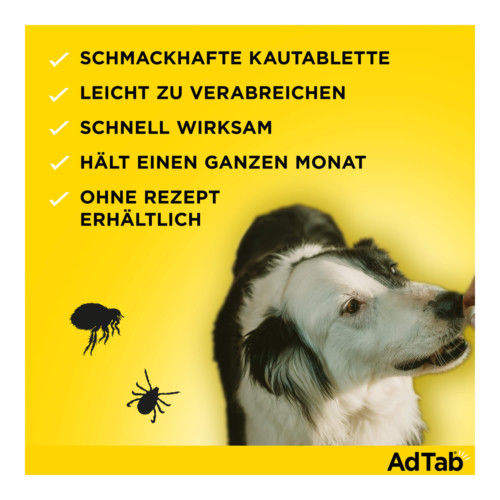 AdTab Kautabletten f&uuml;r Hunde von 1,3 bis 2,5 kg
