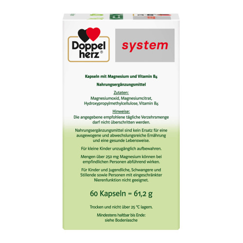 Doppelherz system Magnesium 400 Pur Kapseln